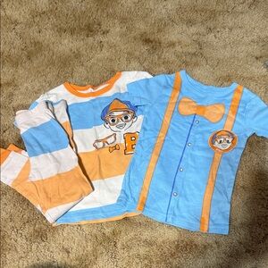 Kids Bilpi Cartoon Character Pajama Set 4T